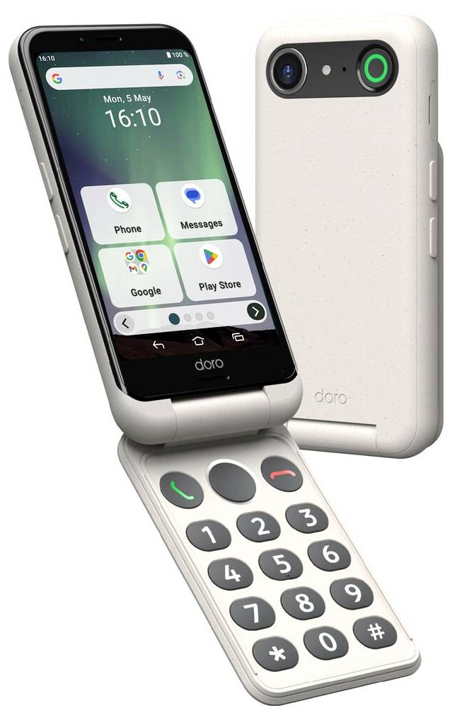doro Aurora A20 bone 4,5" 64GB smartphone pro seniory černá, bílá-1