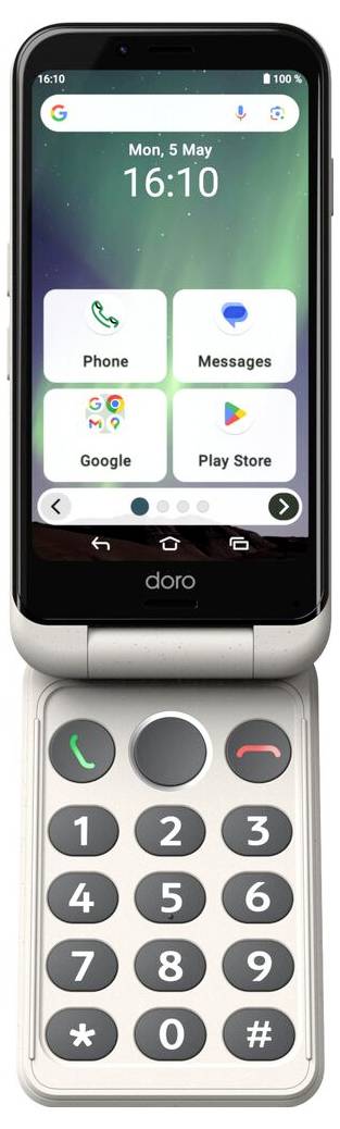doro Aurora A20 bone 4,5" 64GB smartphone pro seniory černá, bílá-3