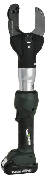 Hydraulický lisovací nástroj poháněný baterií s ergonomickou rukojetí a otevřeným designs čelistí pro efektivní lisování v průmyslových aplikacích.