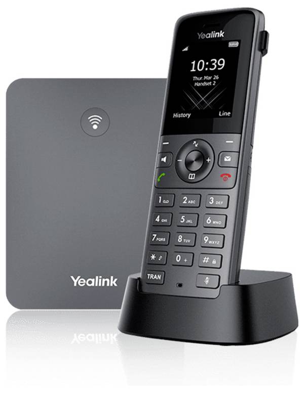 Yealink W73P DECT System (W70 Basis + W7) bezdrátový VoIP telefon handsfree, kompatibilní s naslouchadly  barevný displej šedá