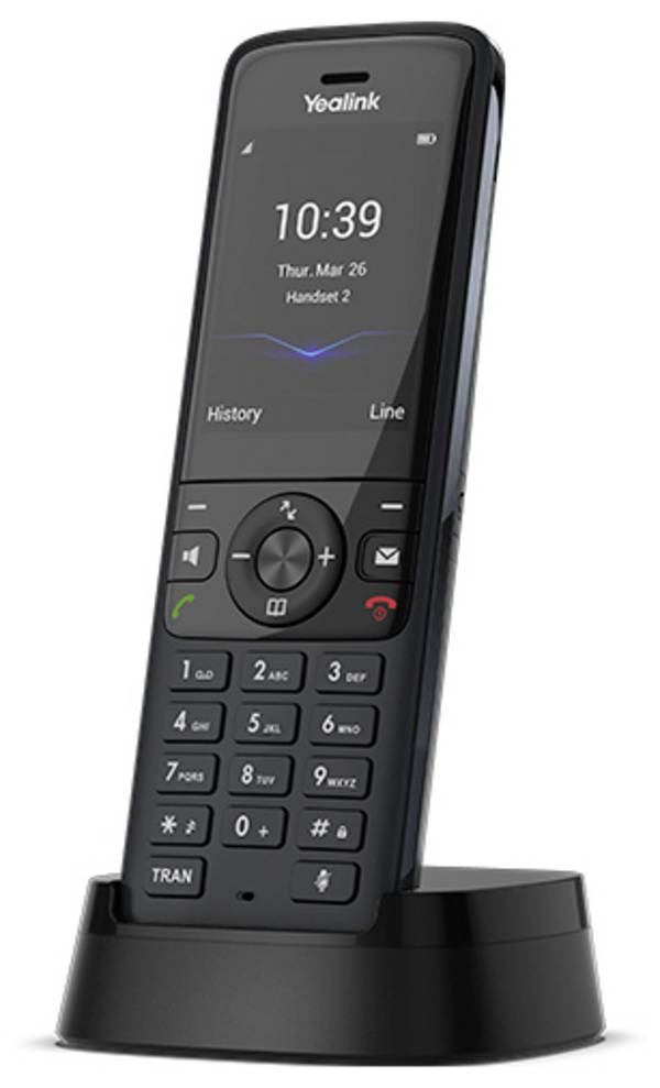 Yealink W78H DECT DECT přenosný telefon handsfree, kompatibilní s naslouchadly  barevný displej černá