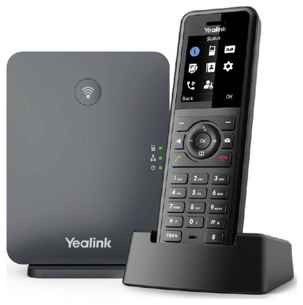 Yealink W77P DECT System (W70 Basis + W5) bezdrátový VoIP telefon handsfree, kompatibilní s naslouchadly  barevný displej černá