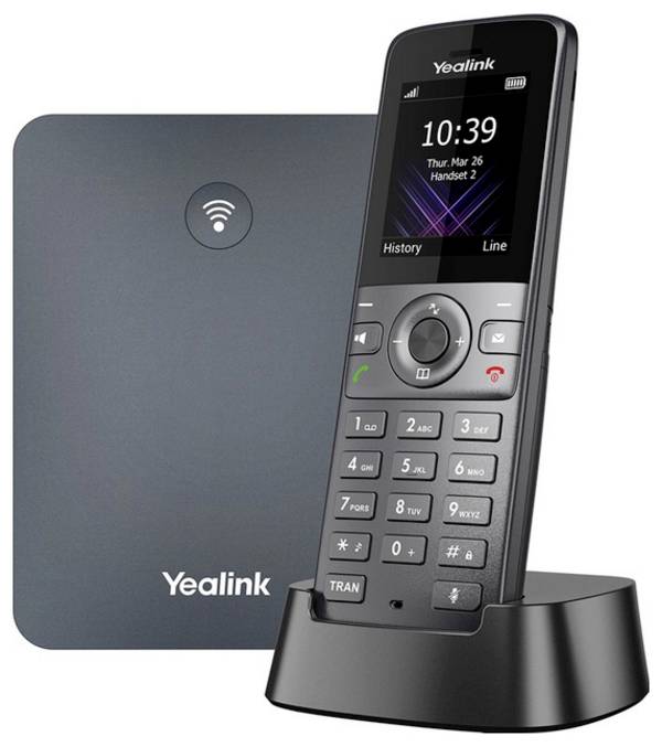 Yealink W74P DECT System šňůrový telefon, VoIP handsfree, kompatibilní s naslouchadly  barevný displej šedá