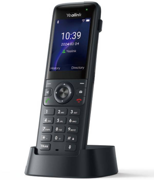 Yealink AX83H bezdrátový VoIP telefon handsfree, kompatibilní s naslouchadly  barevný displej černá