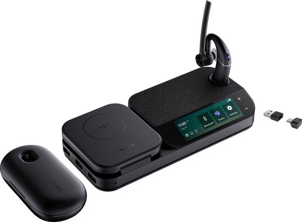 Yealink BH 71 Workstation Pro US  Headset do uší (In Ear) Bluetooth®  černá  vč. nabíjecí a dokovací stanice telefon