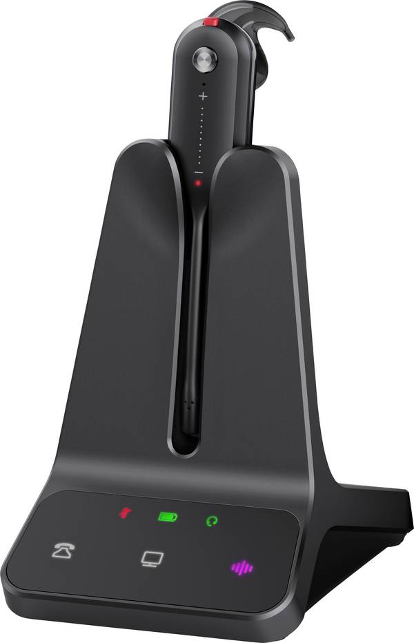 Yealink WH63 E2 UC  Headset do uší (In Ear) DECT  černá Redukce šumu mikrofonu dotykové ovládání telefon