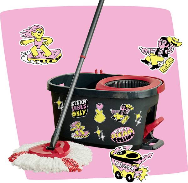 Vileda 183681 Vileda TURBO MY STYLE Box - Cleaning Lovers Kompletní sada mopu antracitová, červená 1 ks