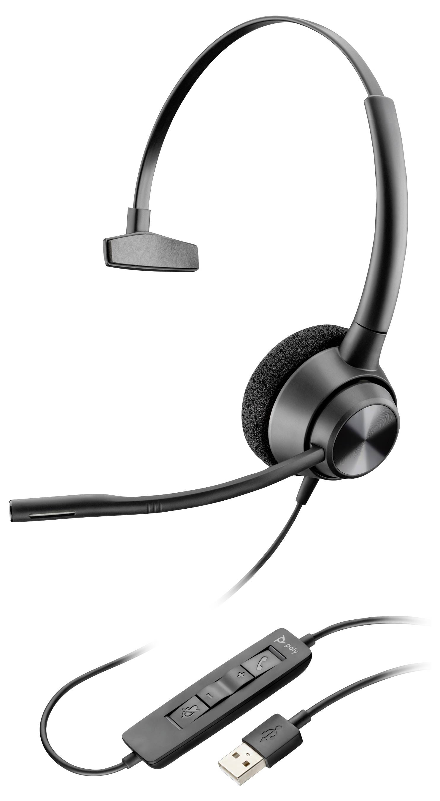 HP Poly EncorePro 310 USB-A Headset Headset otevřená (On Ear) černá-2