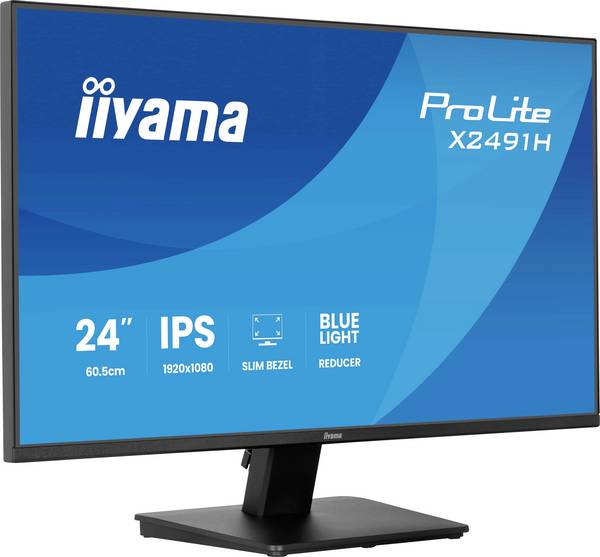 Iiyama ProLite LCD monitor 60.5 cm (23.8 palec)1920 x 1080 Pixel, 16:9, 1 ms, IPS LCD