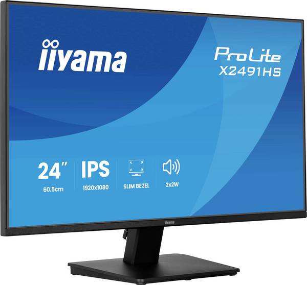 Iiyama ProLite LCD monitor 60.5 cm (23.8 palec)1920 x 1080 Pixel, 16:9, 1 ms, IPS LCD