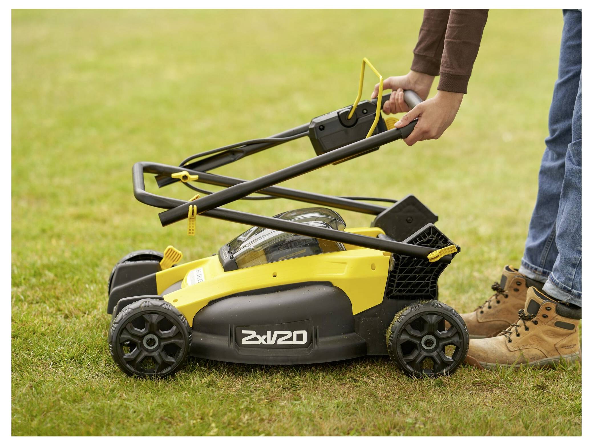 STANLEY V 20 akumulátor Akumulátorová sekačka + 2. akumulátor, vč. nabíječky 18 V šířka sekání 510 mm-5