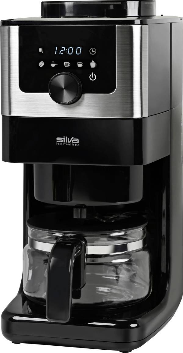 Silva Homeline KA-M 200 INOX kávovar černá, Inox   připraví šálků najednou=4 displej, skleněná konvice, s funkcí filtrování kávy, funkce časovače, funkce uchování teploty