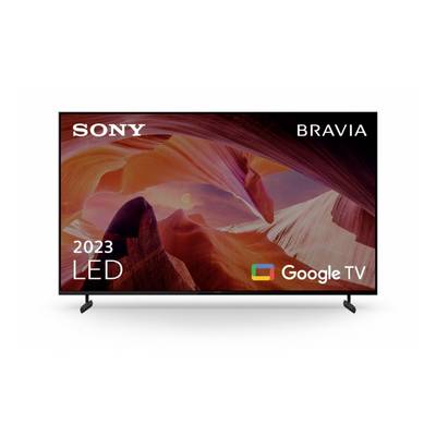 Sony Bravia 2023 LED televize zobrazující pestrobarevnou scenérii kaňonu s logem "Google TV" na obrazovce.