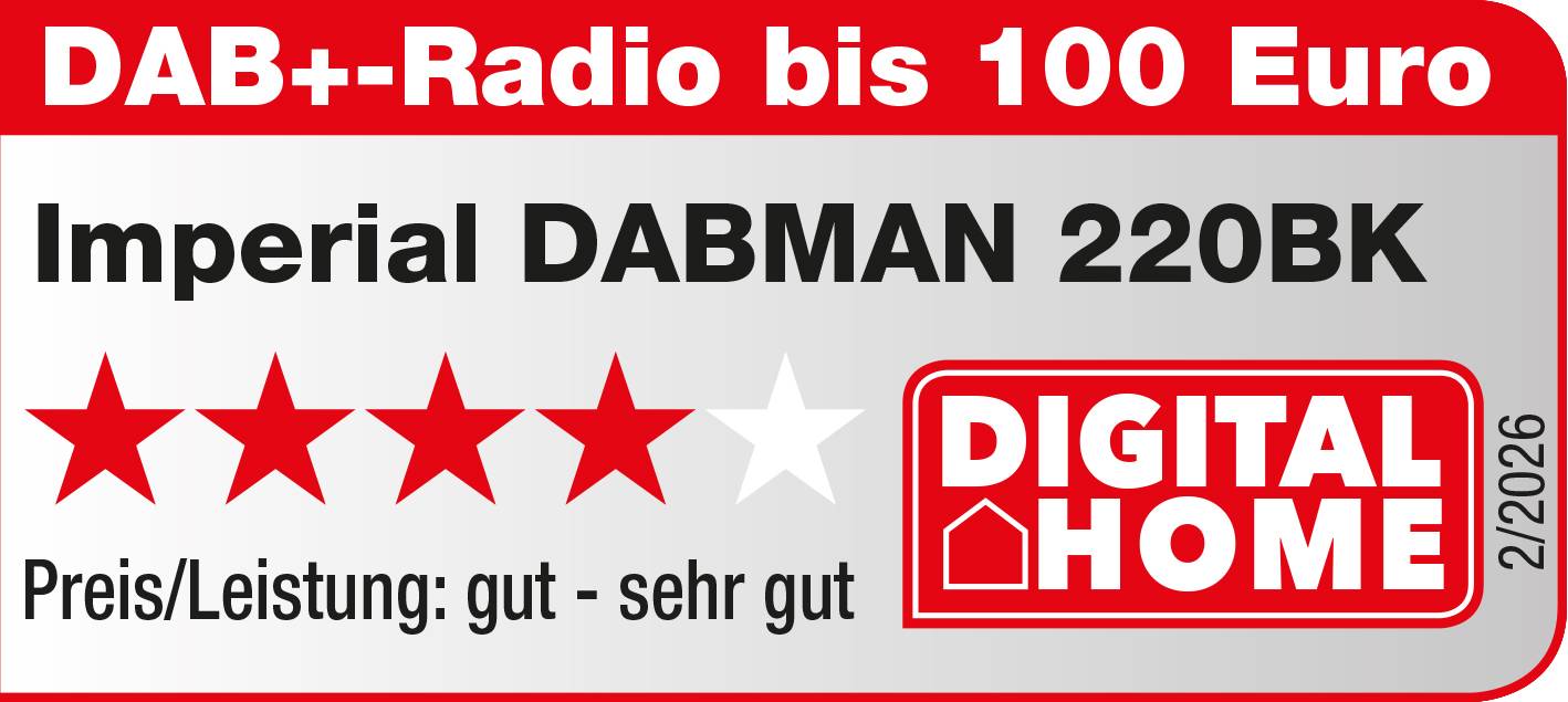Obrázek ocenění pro Imperial DABMAN 220 schwarz DABMAN-220BK stolní rádio, DAB+, FM, DAB+, černá