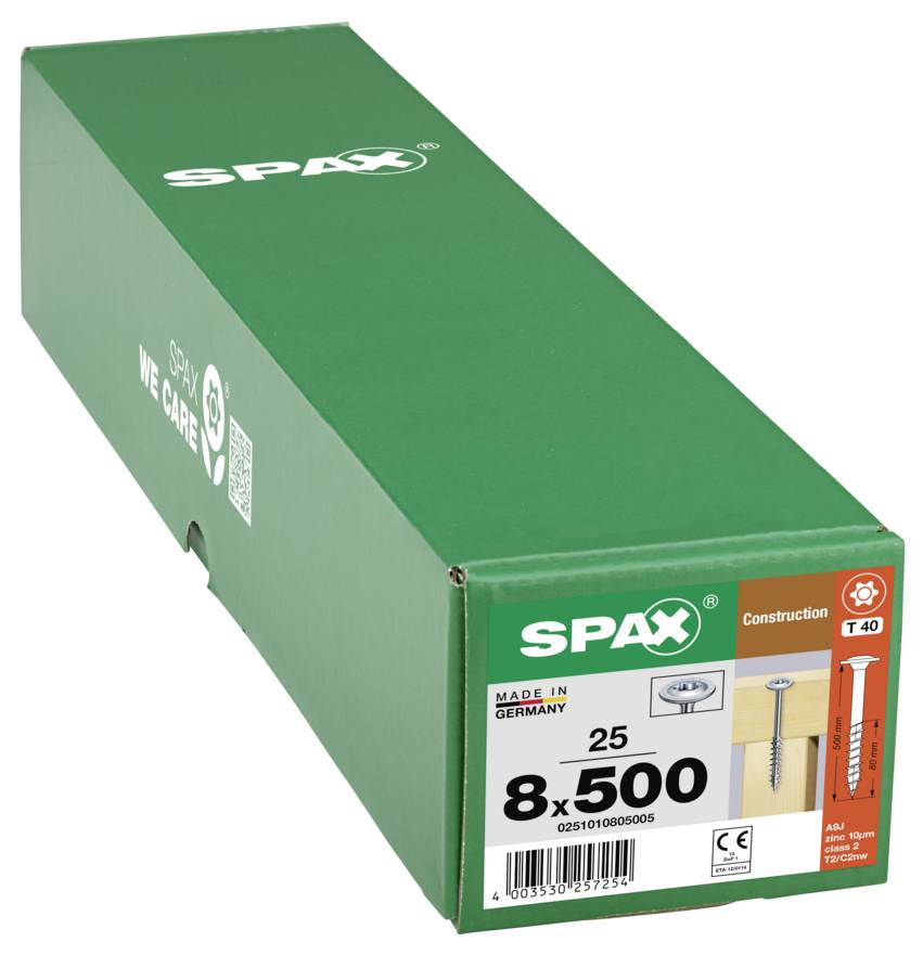 SPAX 0251010805005 talířové šrouby 8 mm 500 mm T-STAR plus ocel 25 ks-6