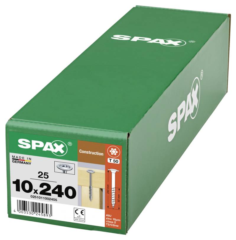 SPAX 0251011002405 talířové šrouby 10 mm 240 mm T-STAR plus ocel 25 ks-7