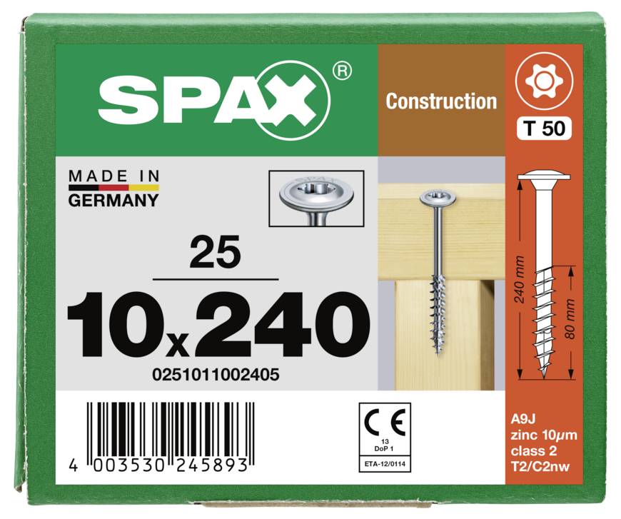 SPAX 0251011002405 talířové šrouby 10 mm 240 mm T-STAR plus ocel 25 ks-8
