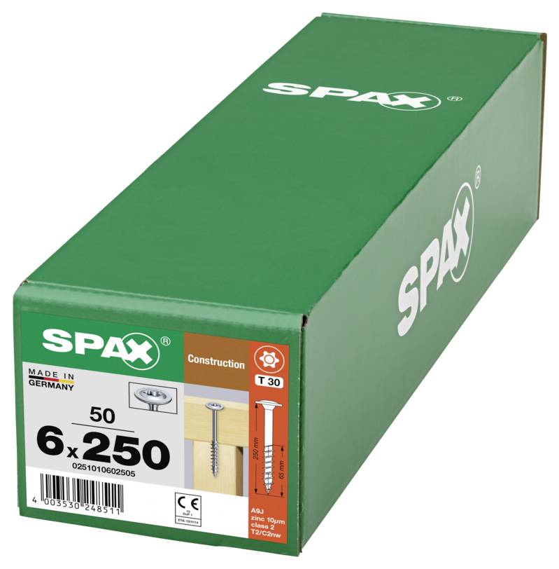 SPAX 0251010602505 talířové šrouby 6 mm 250 mm T-STAR plus ocel 50 ks-7