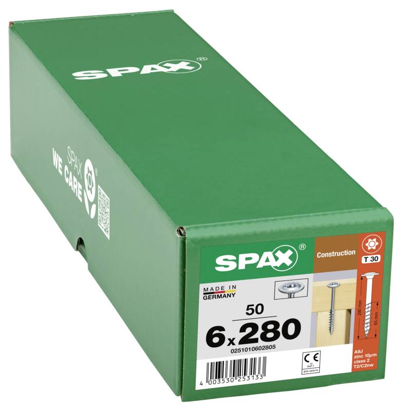 SPAX 0251010602805 talířové šrouby 6 mm 280 mm T-STAR plus ocel 50 ks-6