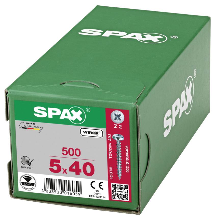 SPAX 0231010500405 půlkulaté šrouby 5 mm 40 mm křížová drážka Pozidriv ocel 500 ks-5