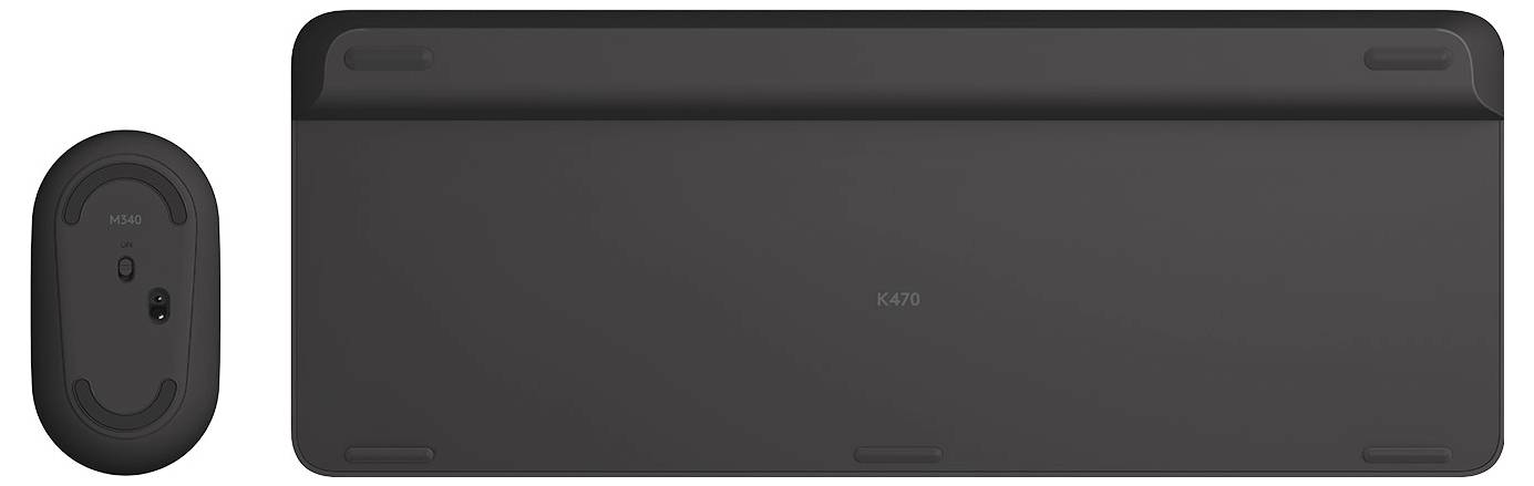 Logitech Slim Combo M bezdrátový sada klávesnice a myše s číselnou klávesnicí belgická, AZERTY grafit-14
