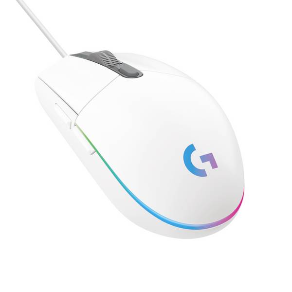 Logitech G203 LIGHTSYNC  herní myš, přenos kabelový, 6 tlačítko, 8000 dpi, bílá