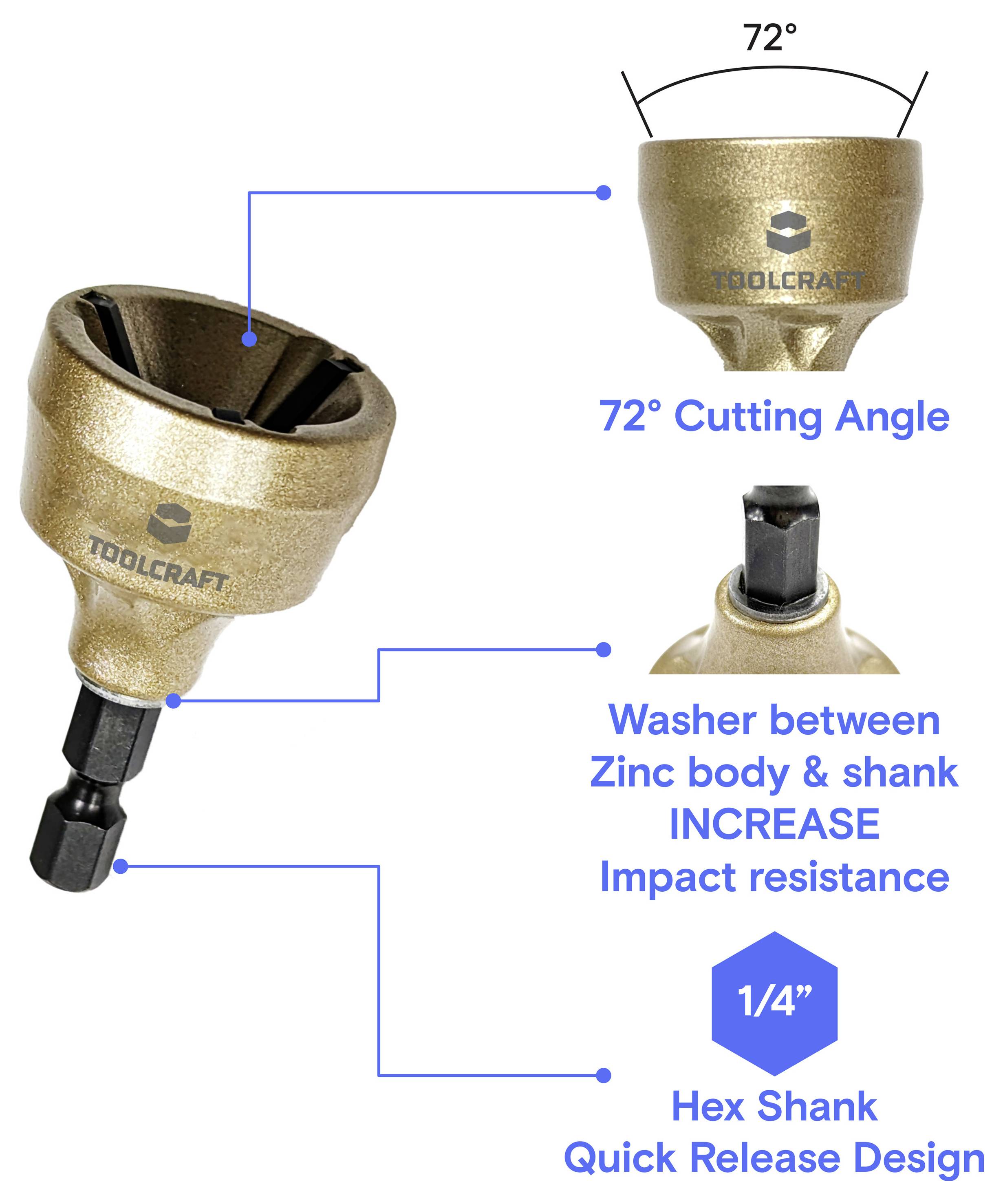 TOOLCRAFT TO-11229294 Odhrotovač bit 1 ks-6
