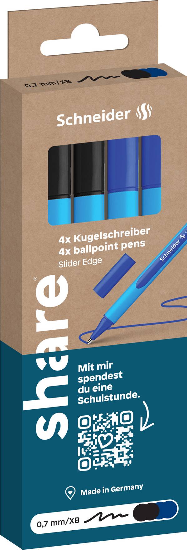 Schneider Schreibgeräte share 4-0044 kuličkové pero 0.7 mm Barva písma: modrá, černá 1 ks