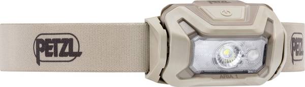 Petzl ARIA® 1 RGB Desert LED čelovka, na baterii, Li-Ion akumulátory nebo provoz na baterie, 350 lm, 110 h, E069BB02