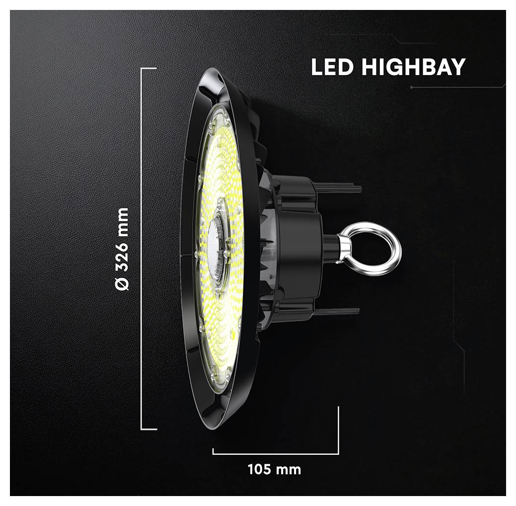 V-TAC VT-91202 240786 LED svítidlo pro haly Energetická třída (EEK2021): D (A - G) LED LED 200 W černá-3