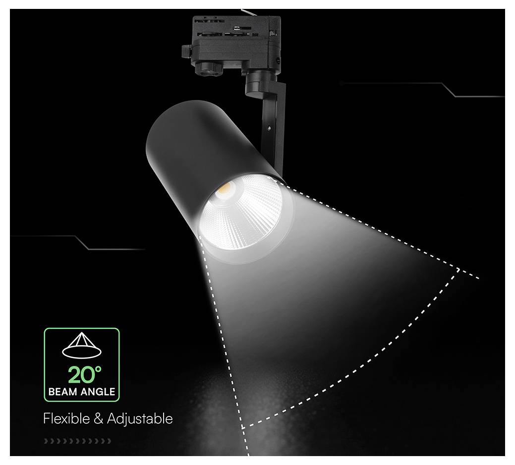 V-TAC VT-11122 LED pásové reflektory 20 W Energetická třída (EEK2021): F (A - G) LED černá-5