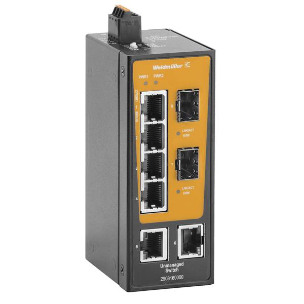 Weidmüller 2908160000 IE-SW-BLB-08-6TX-2FESFP síťový switch  10 / 100 MBit/s
