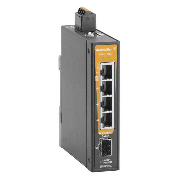 Weidmüller 2908180000 IE-SW-BLB-05-4GT-1GESFP síťový switch  10 / 100 / 1000 MBit/s
