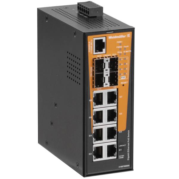 Weidmüller 3109760000 IE-SW-AL12M-8GTPOE-4GESFP-120W síťový switch  10 / 100 / 1000 MBit/s