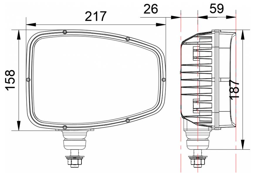 KAMAR přední reflektor L3430 LED vpředu-9