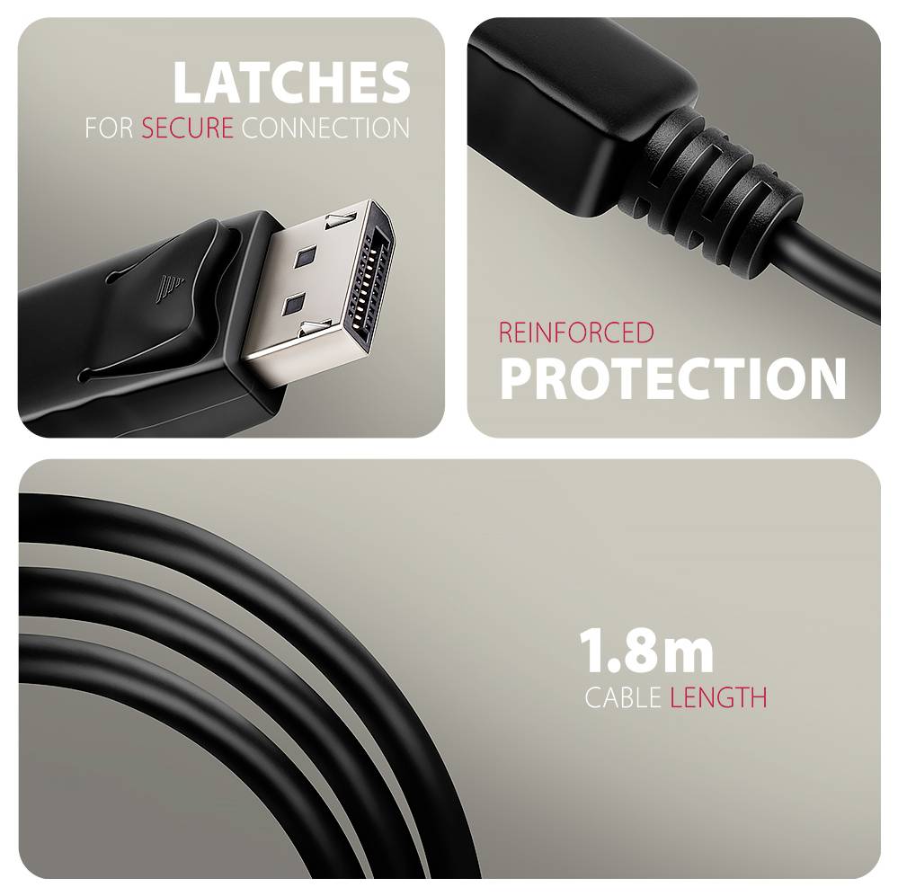 AXAGON RVD-HI20C2 HDMI / DisplayPort adaptér [1x HDMI zástrčka - 1x zástrčka DisplayPort] černá 1.8 m-2