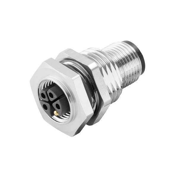 Vinutý šedý kabel se konektory D-sub na obou koncích, jeden větší vícekolíkový konektor a jeden menší konektor, zobrazený na bílém pozadí.