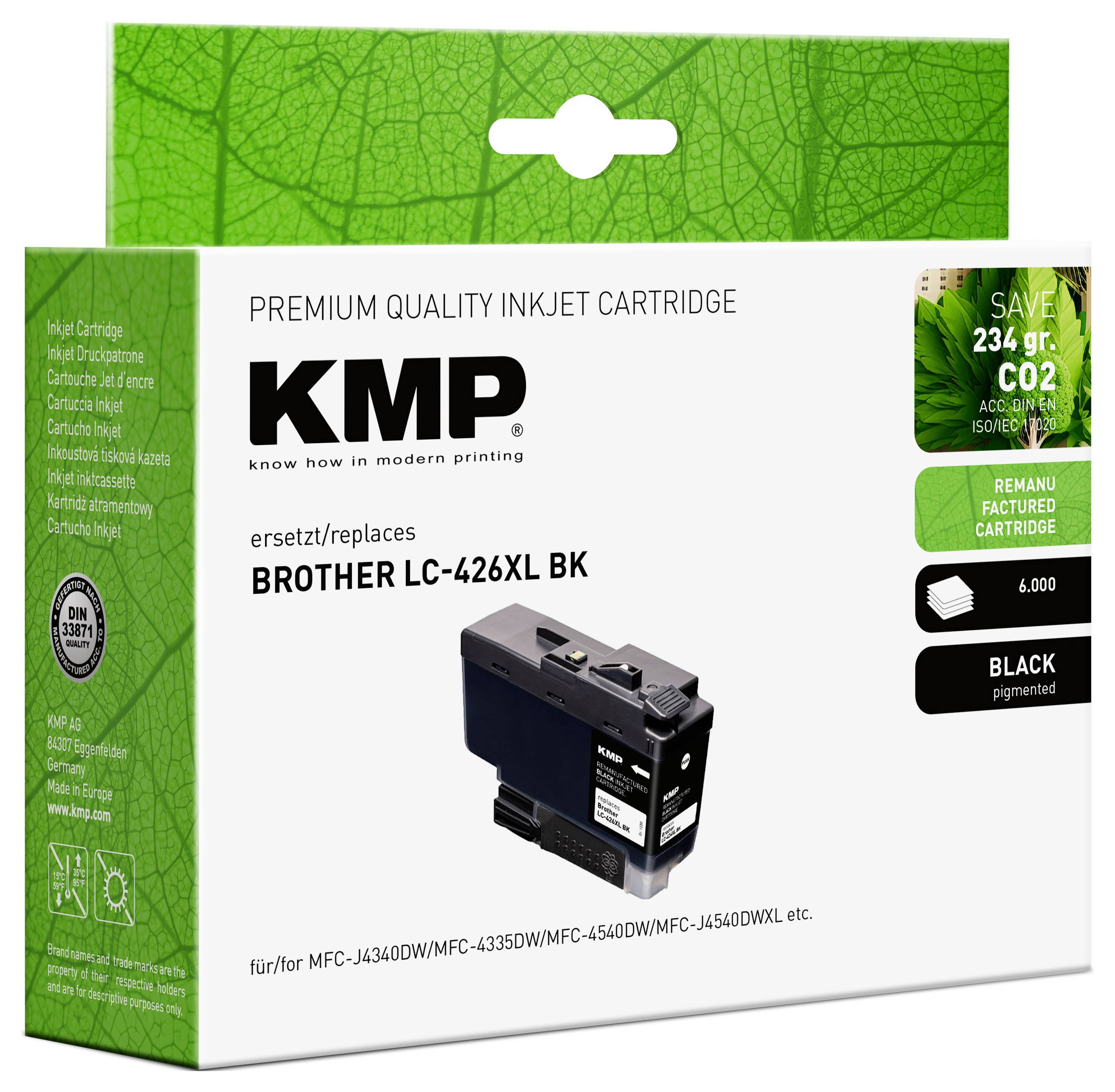 KMP Ink náhradní Brother LC426XLBK kompatibilní černá 1550,4001 1550,4001-2