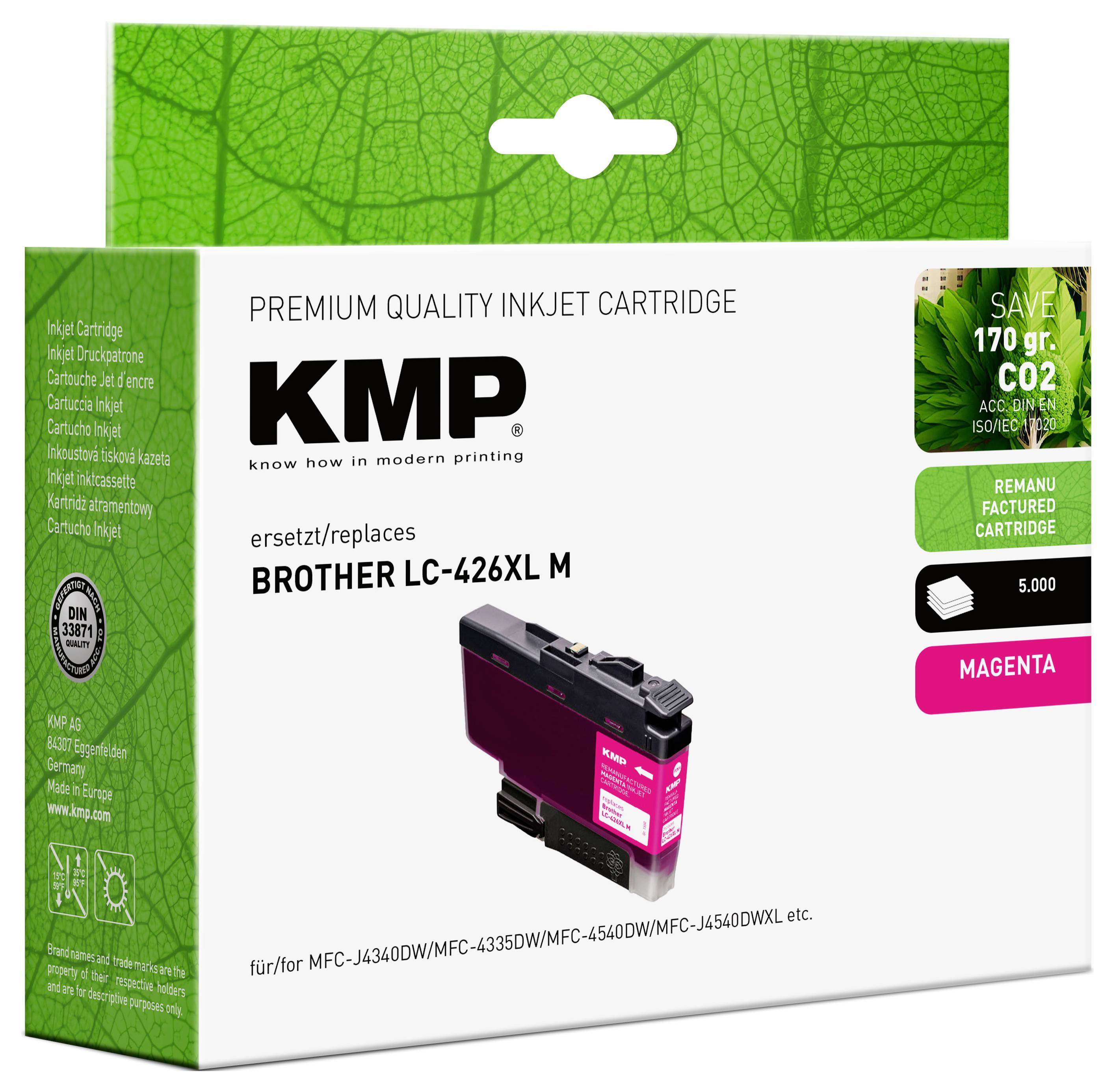KMP Ink náhradní Brother LC426XLM kompatibilní purppurová 1550,4006 1550,4006-2