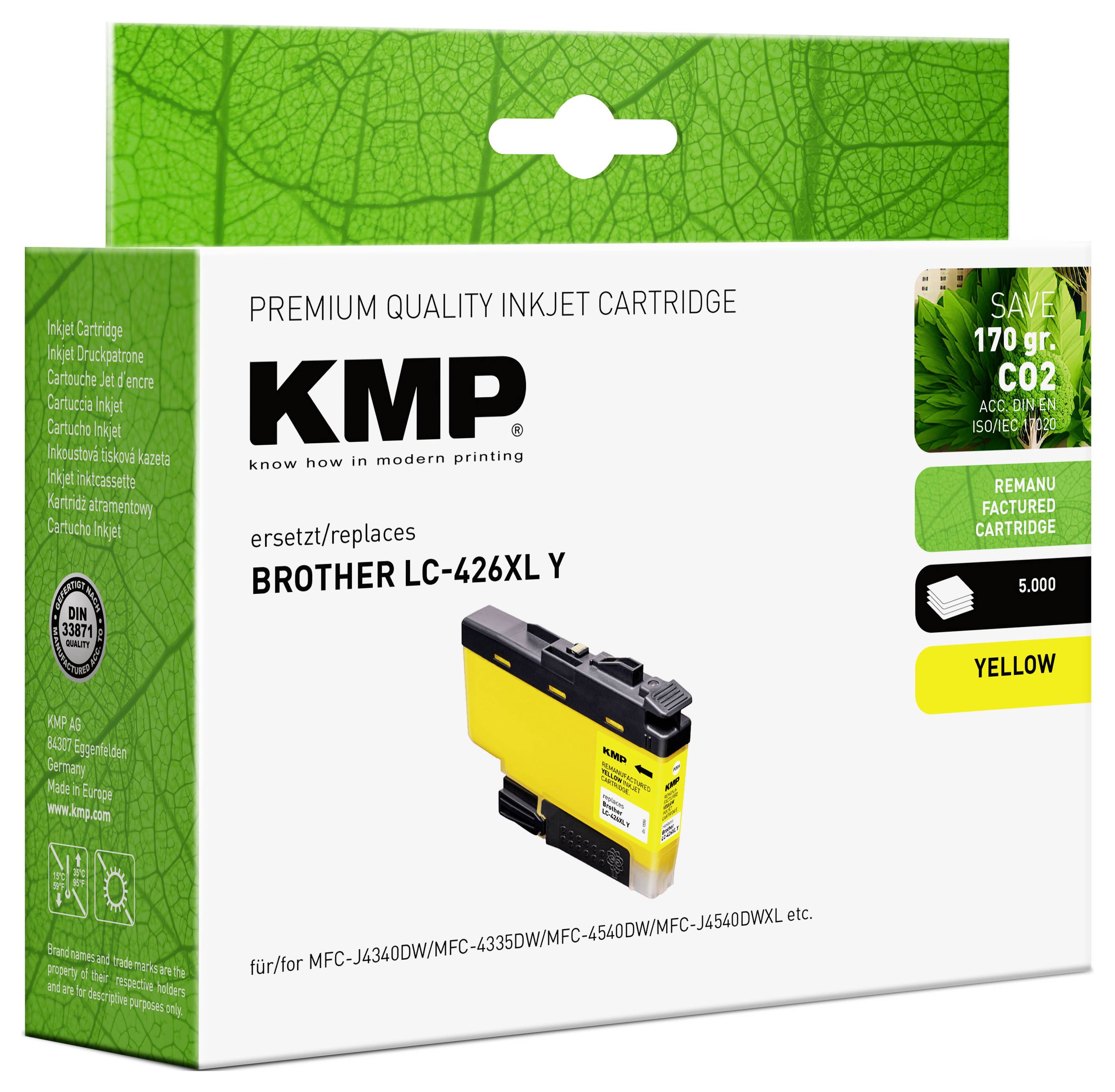 KMP Ink náhradní Brother LC426XLY kompatibilní žlutá 1550,4009 1550,4009-2