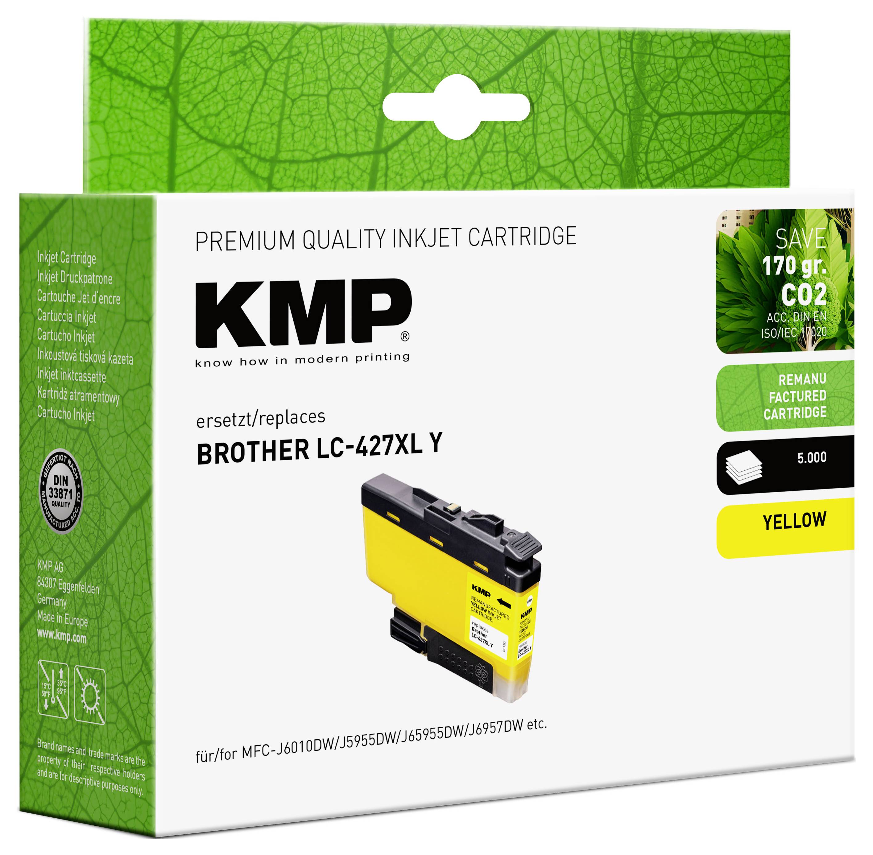 KMP Ink náhradní Brother LC427XLY kompatibilní žlutá 1551,4009 1551,4009-2