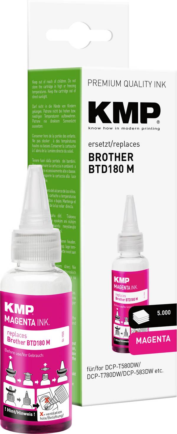 KMP Ink refill náhradní Brother BTD180M kompatibilní  purppurová 50 ml 1555,0006 1555,0006