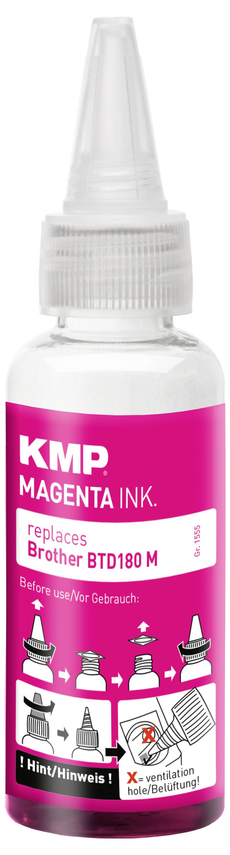 KMP Ink refill náhradní Brother BTD180M kompatibilní purppurová 50 ml 1555,0006 1555,0006-1