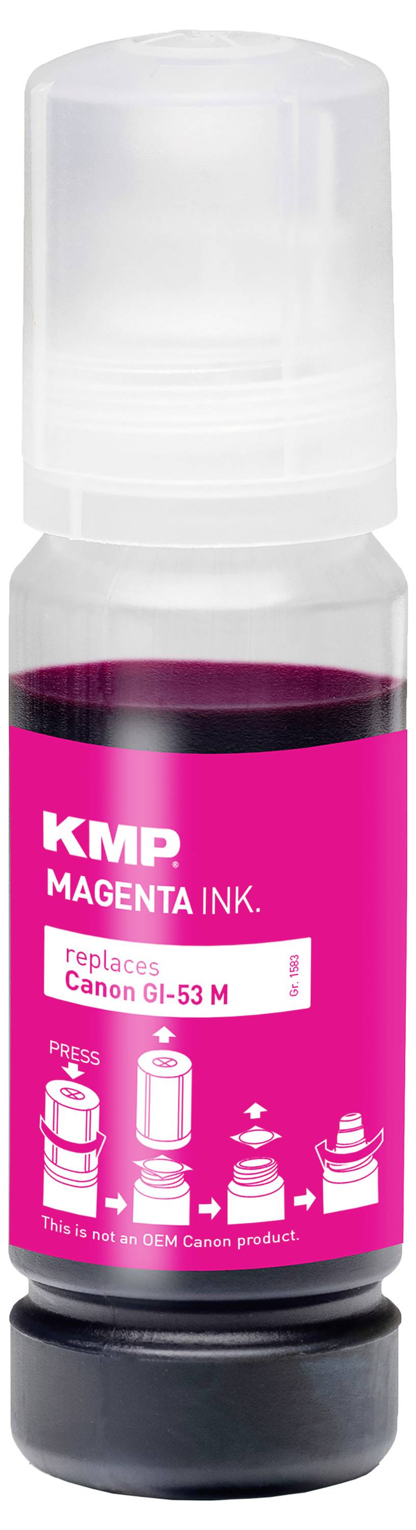 KMP Ink refill náhradní Canon GI53M (4681C001) kompatibilní purppurová 60 ml 1583,0006 1583,0006-1