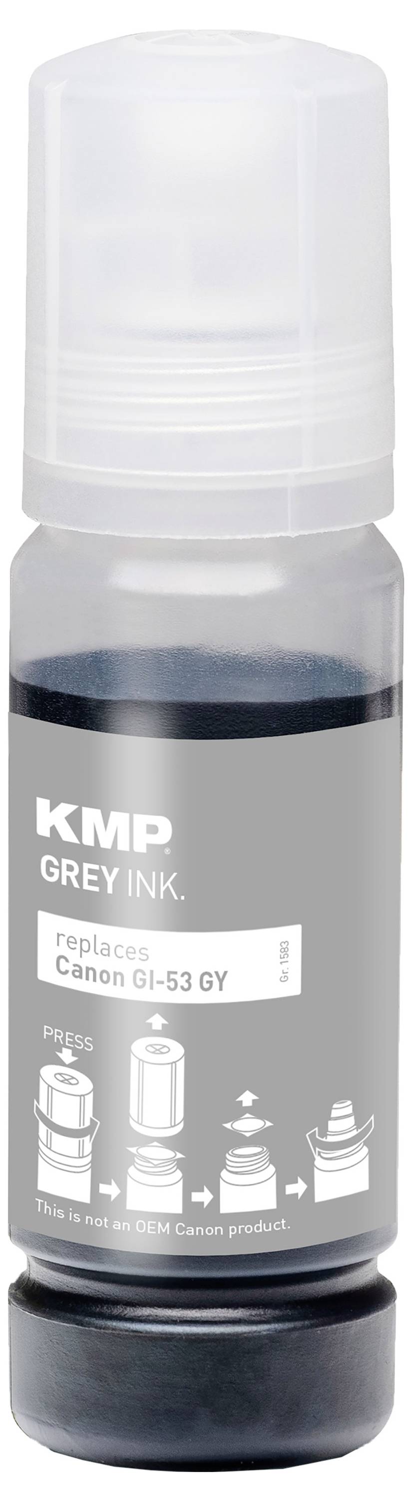 KMP Ink refill náhradní Canon GI53GY (4708C001) kompatibilní šedá 60 ml 1583,0041 1583,0041-1