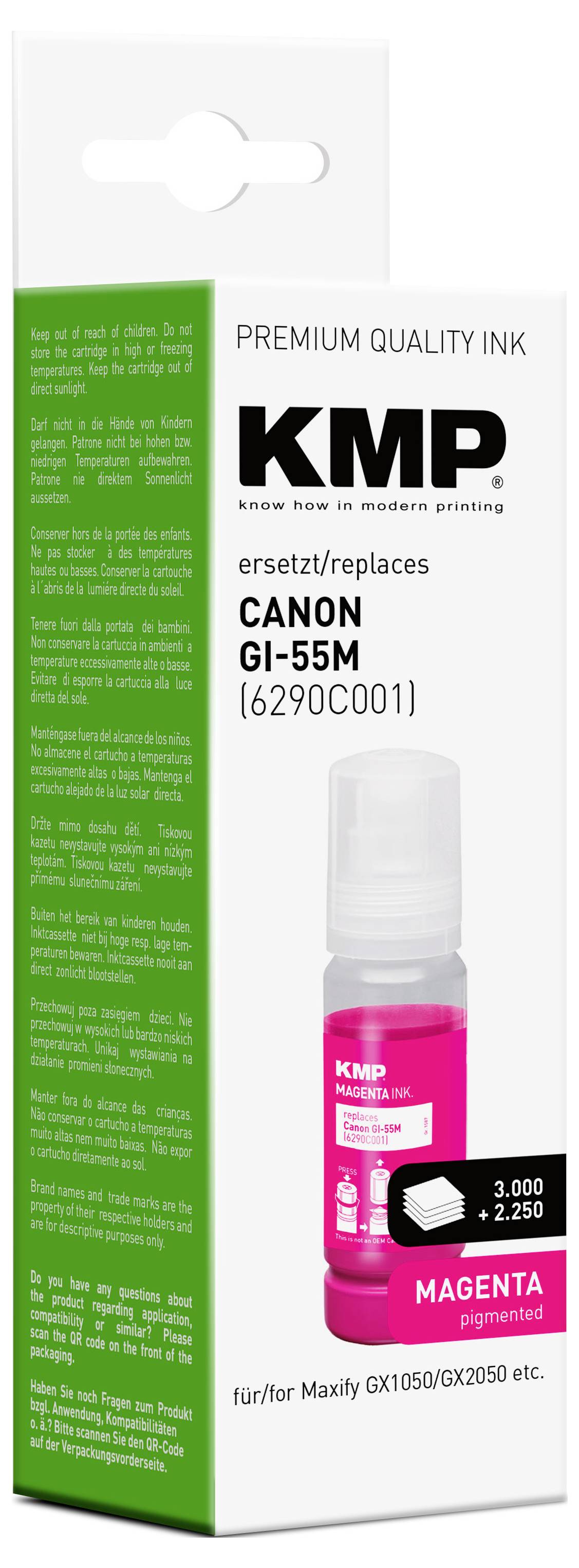 KMP Ink refill náhradní Canon GI55M (6290C001) kompatibilní purppurová 70 ml 1587,5006 1587,5006-2