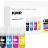 KMP Ink refill náhradní Canon GI55BK (6292C001), GI55C (6289C001), GI55M (6290C001), GI55Y (6291C001) kompatibilní kombinované balení černá, azurová, purppurová, žlutá 70 ml, 70 ml, 70 ml, 70 ml 1587,0005 1587,0005