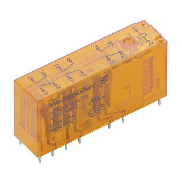 Weidmüller FSR0515024 FG Miniaturní průmyslové relé, 24 V/DC, 6 A, 1 rozpínací kontakt, 5 spínacích kontaktů, 5 ks-0