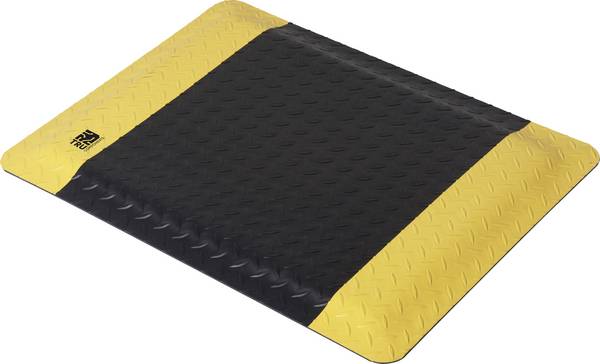 TRU COMPONENTS  ESD podlahová rohož černá, žlutá (d x š x v) 610 x 450 x 18 mm Antistatické