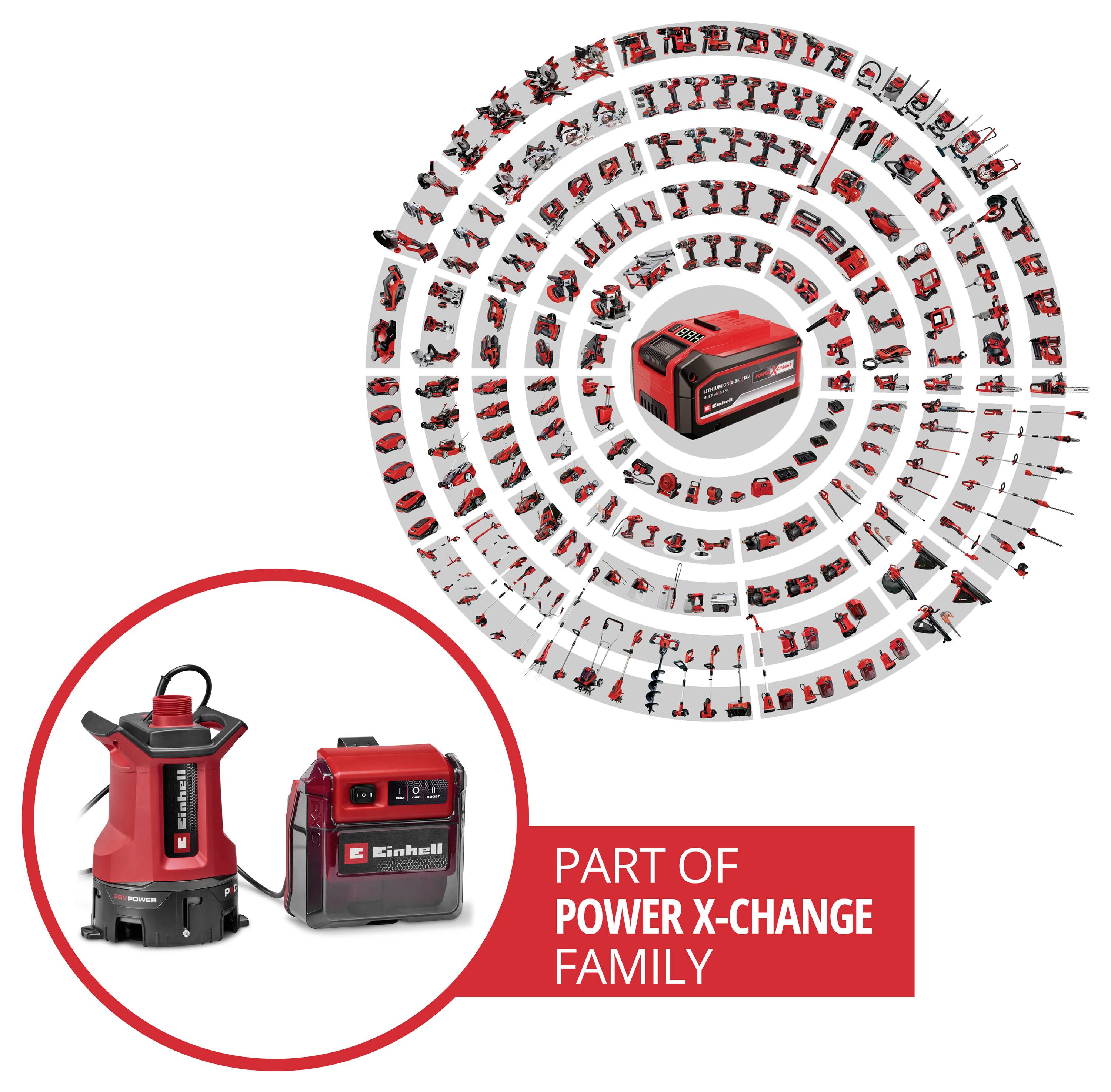 Einhell 4181610 GE-DP 36/35 LL Li-Solo PXC aku zahradní čerpadlo 14000 l/h 9 m-2